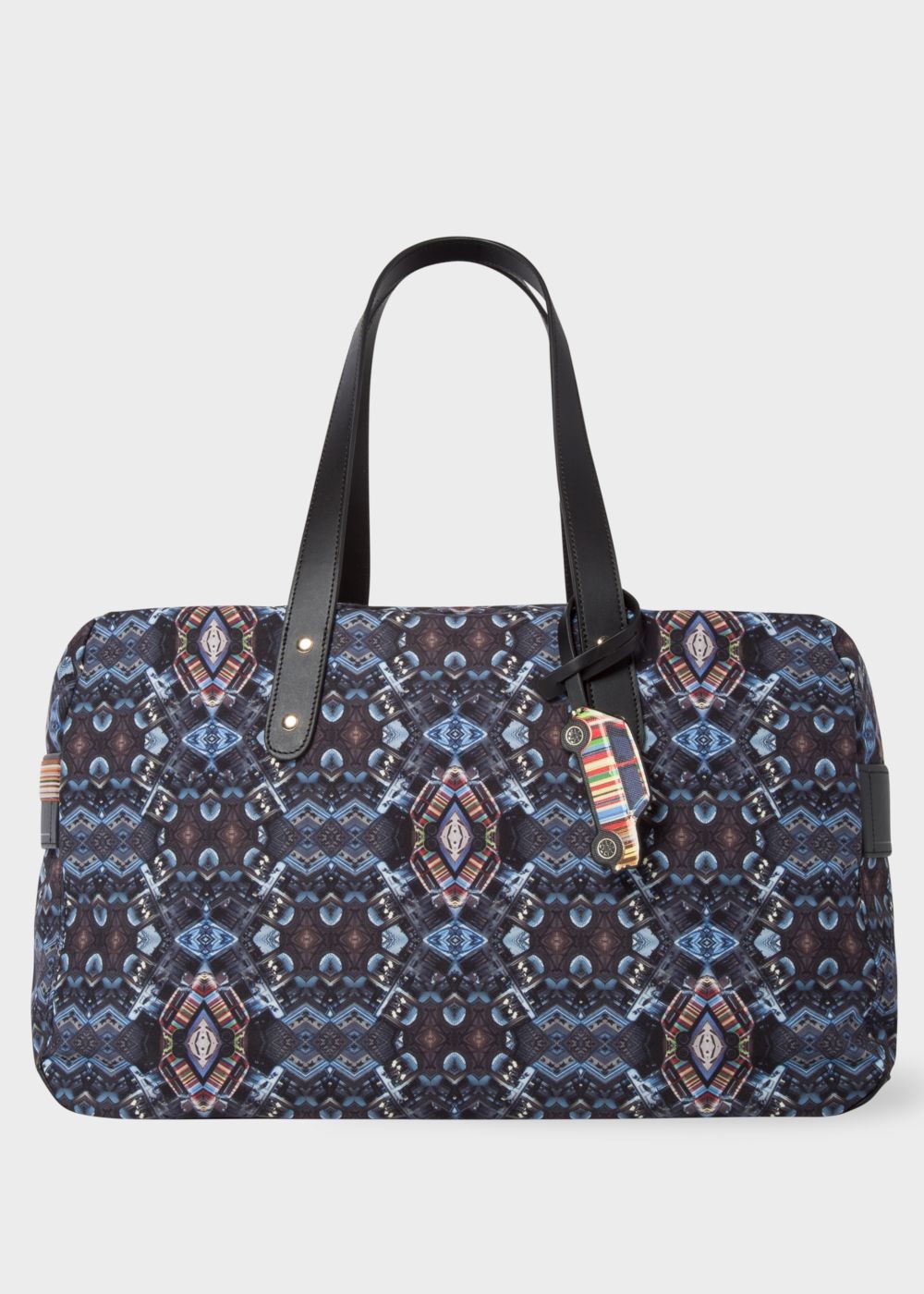 Paul Smith Men's Black 'mini Kaleidoscope' Print Weekend HandBags