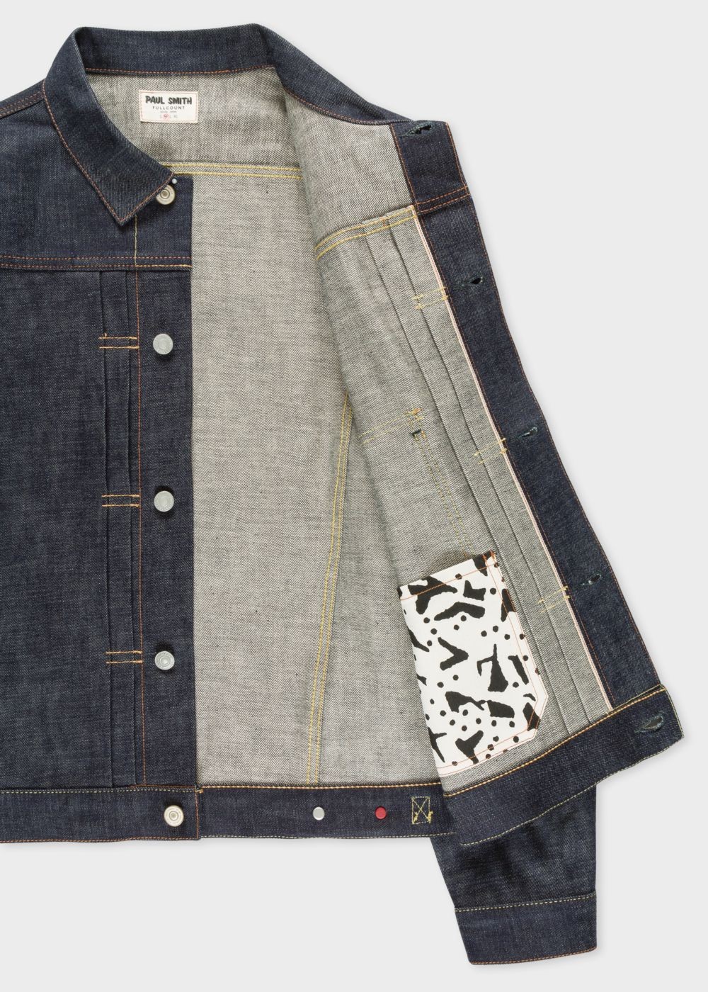 Paul Smith X Fullcount - Mens's 13Oz Selvedge Denim Pleat-Front Coat