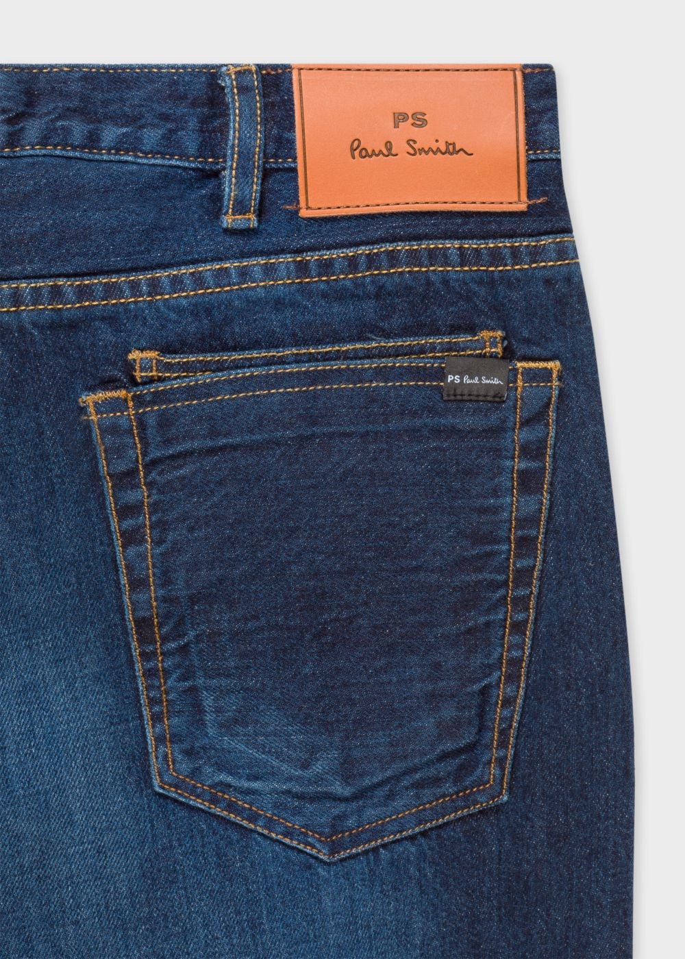Paul Smith Men's Standard-Fit 13Oz Antique-Wash 'exclusive And Pink Selvedge' Denim Jeans
