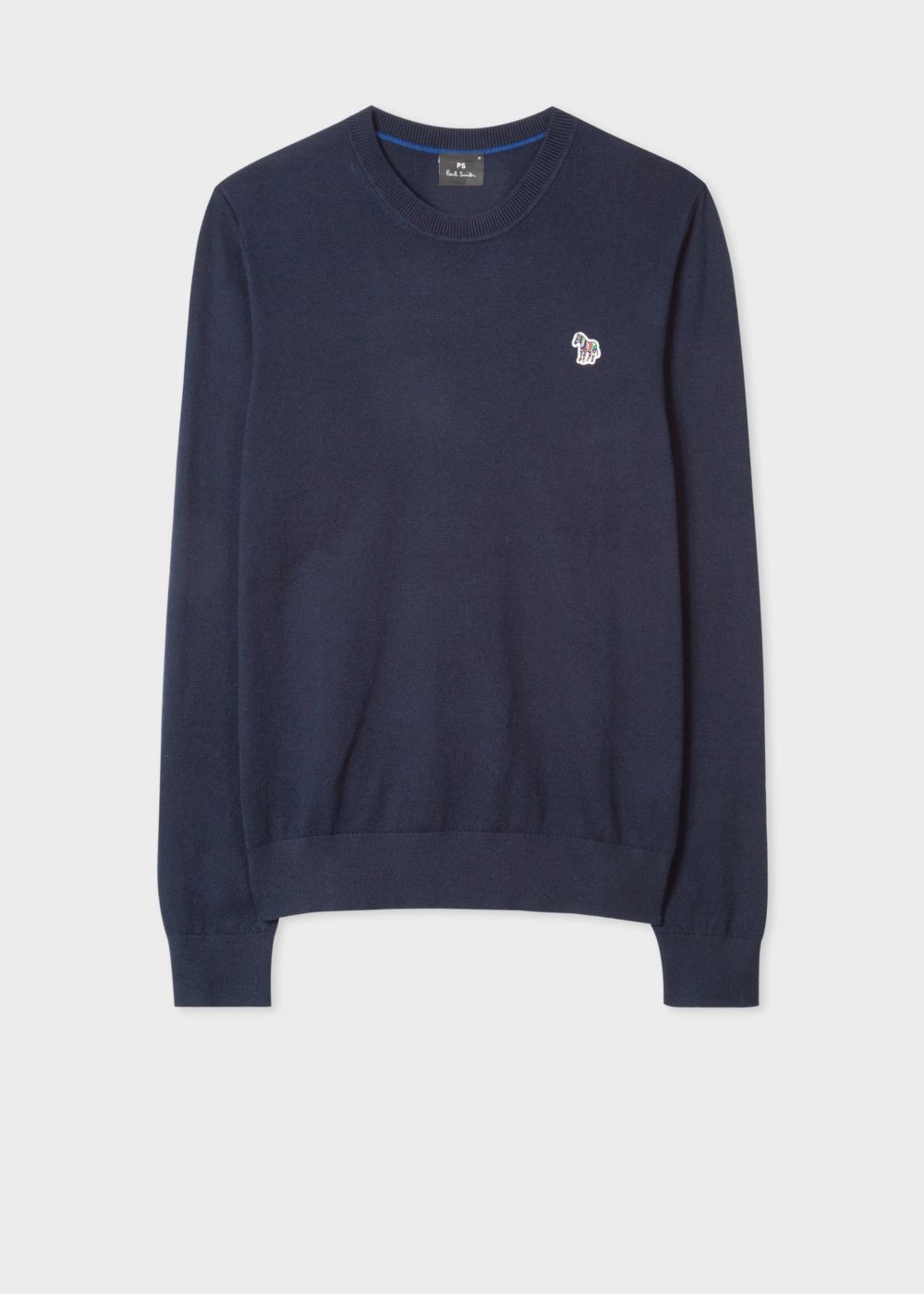 Paul Smith Men's Dark Navy Zebra Logo Cotton-Blend Sweater