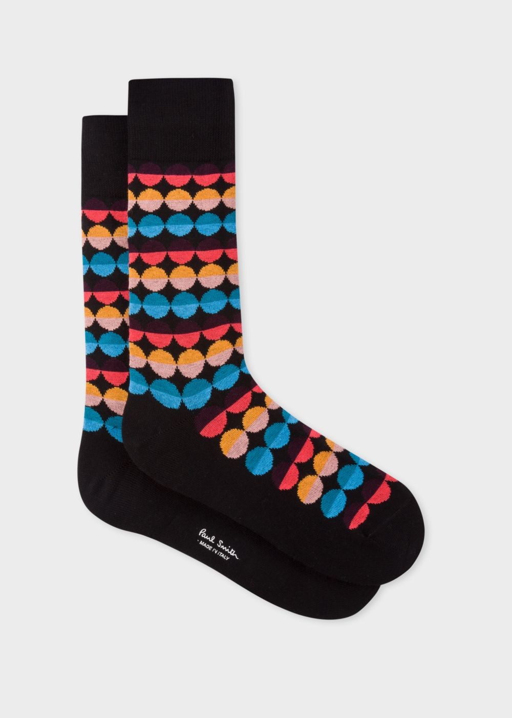 Paul Smith Mens's Black 'sunset Spot' Socks
