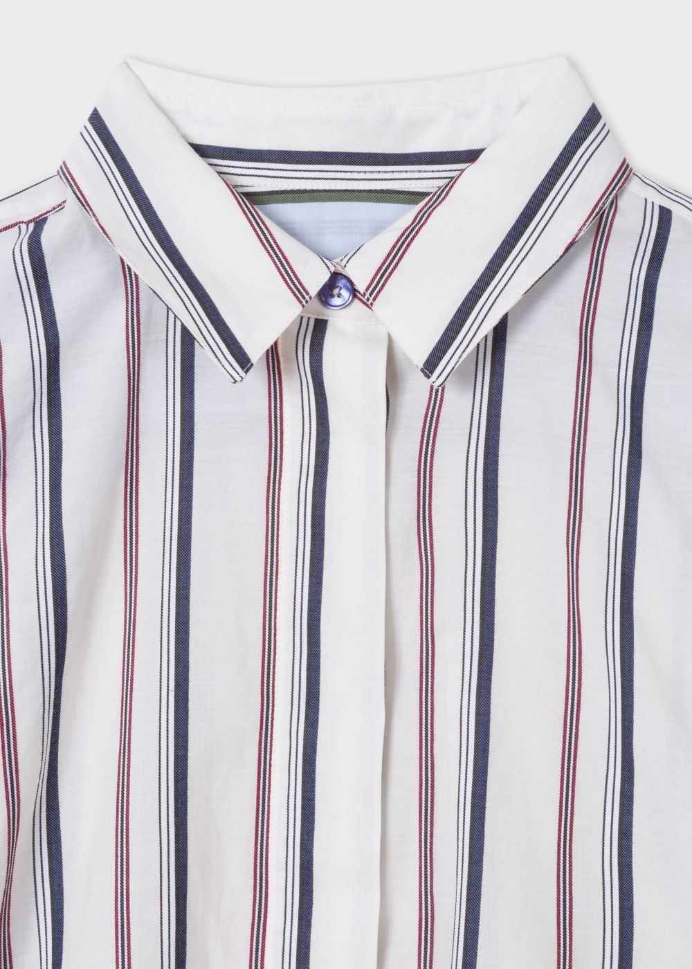 Paul Smith Women's White Thin Stripe Cotton-Blend Shirts