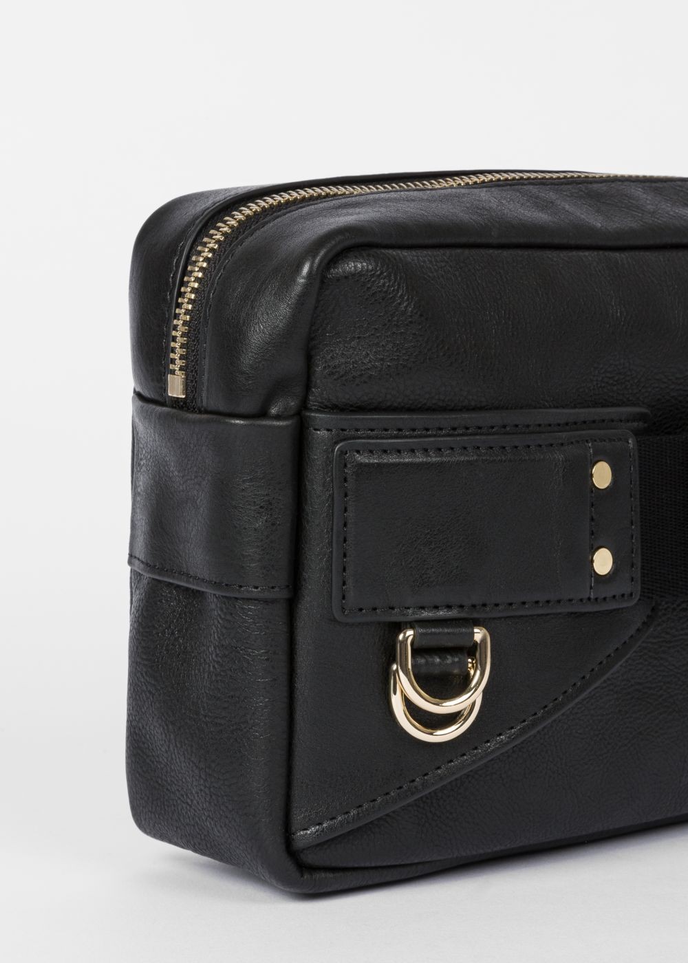 Paul Smith Mens's Black Leather 'dreamer' Print Bum Handbag