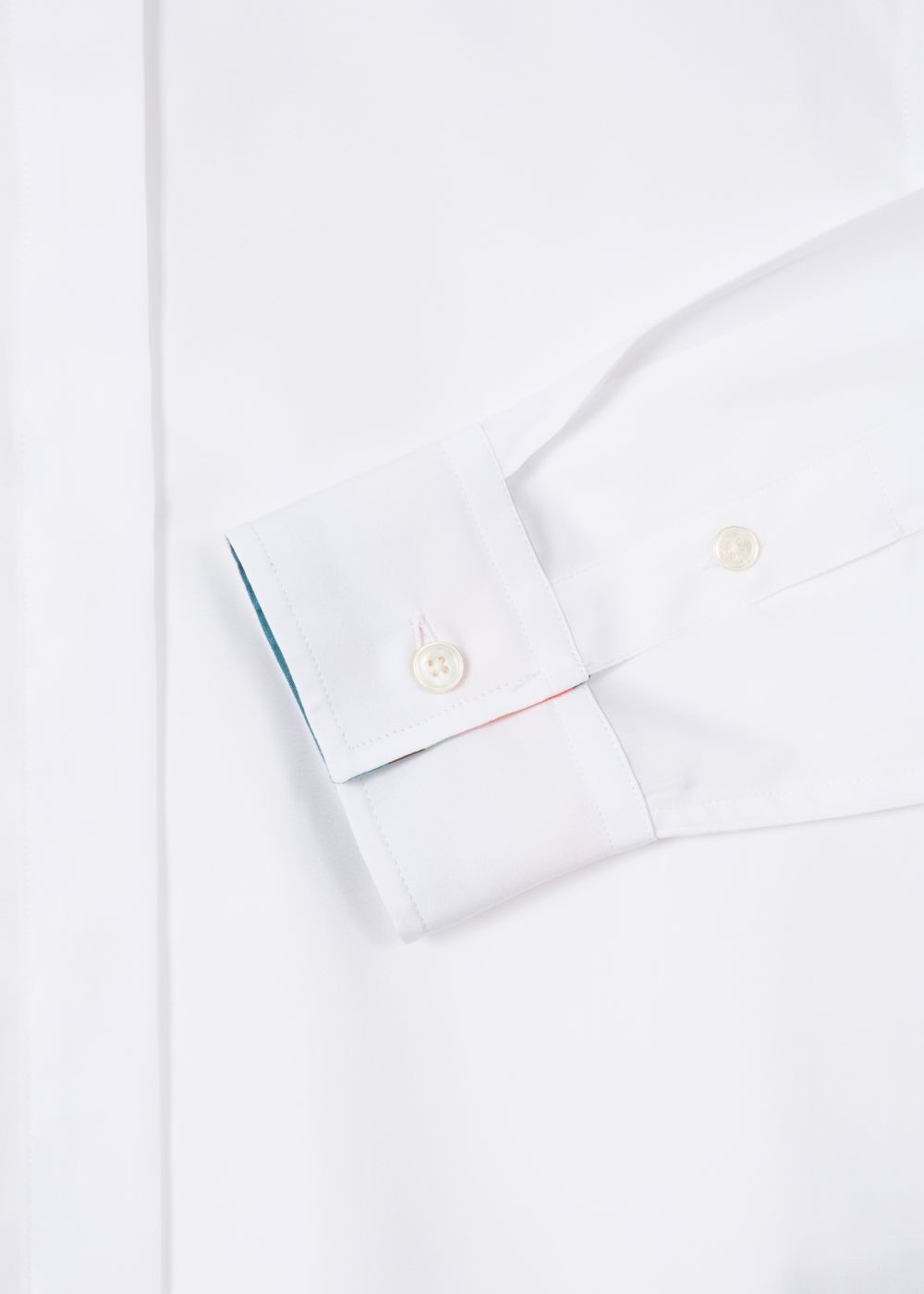 Paul Smith Womens's White Cotton Tee With 'artist Stripe' Cuff Linings