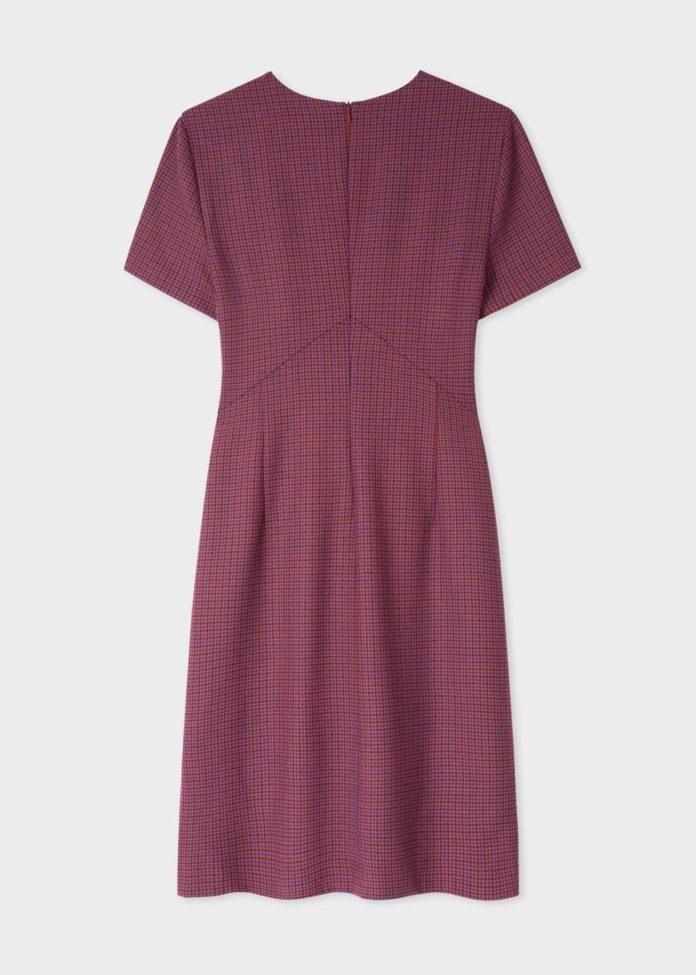 Paul Smith Women's Maroon Check Wool-Stretch Shift Dress