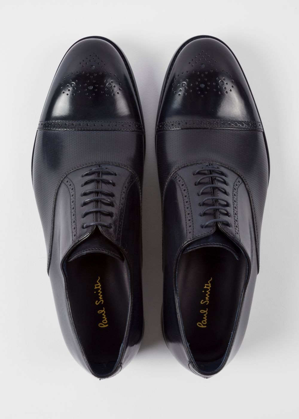 Paul Smith Mens's Dark Navy Calf Leather 'bertin' Brogues Sneaker