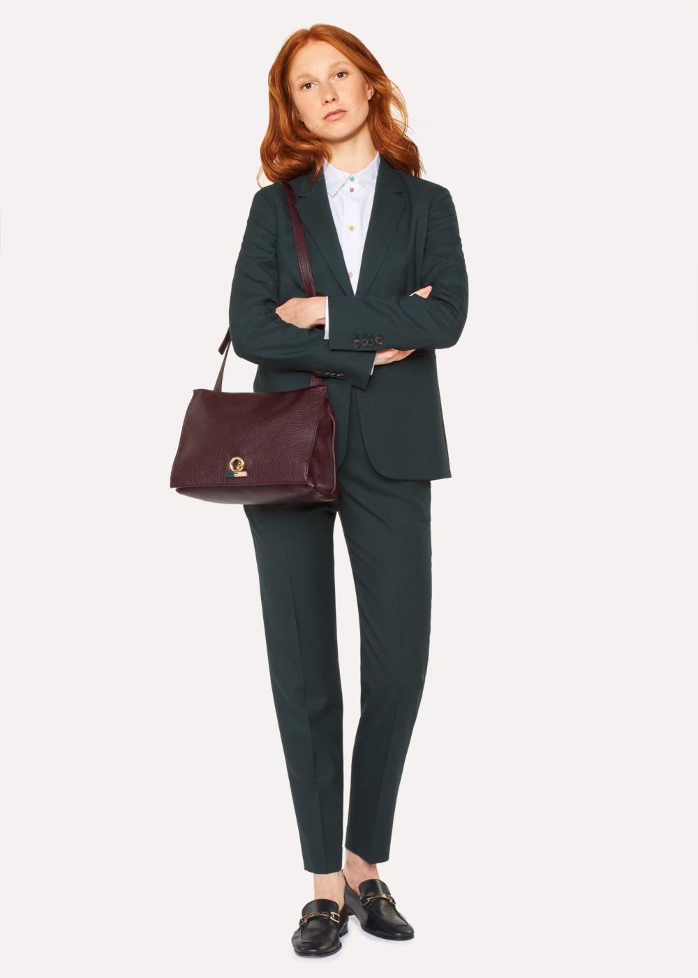 Paul Smith A Suit To Travel In - Womens's Dark Green One-Button Wool Suit