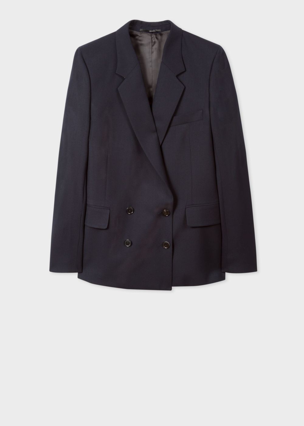 Paul Smith A Suit To Travel In - Womens's Dark Navy Wool Double-Breasted Blazer