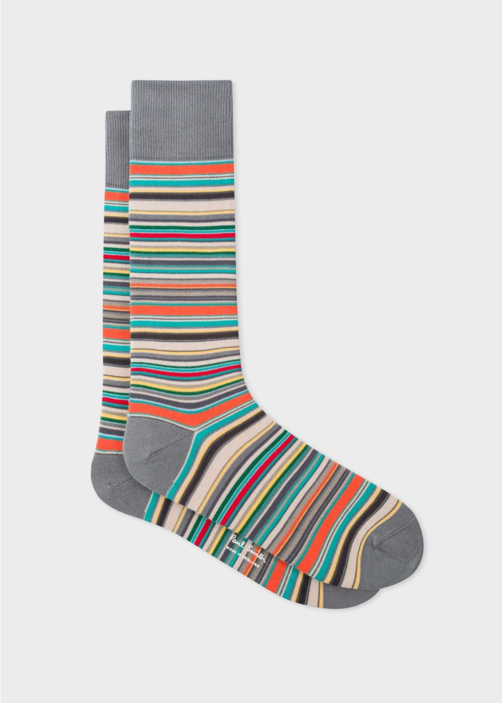 Paul Smith Men's Grey Signature Stripe Socks