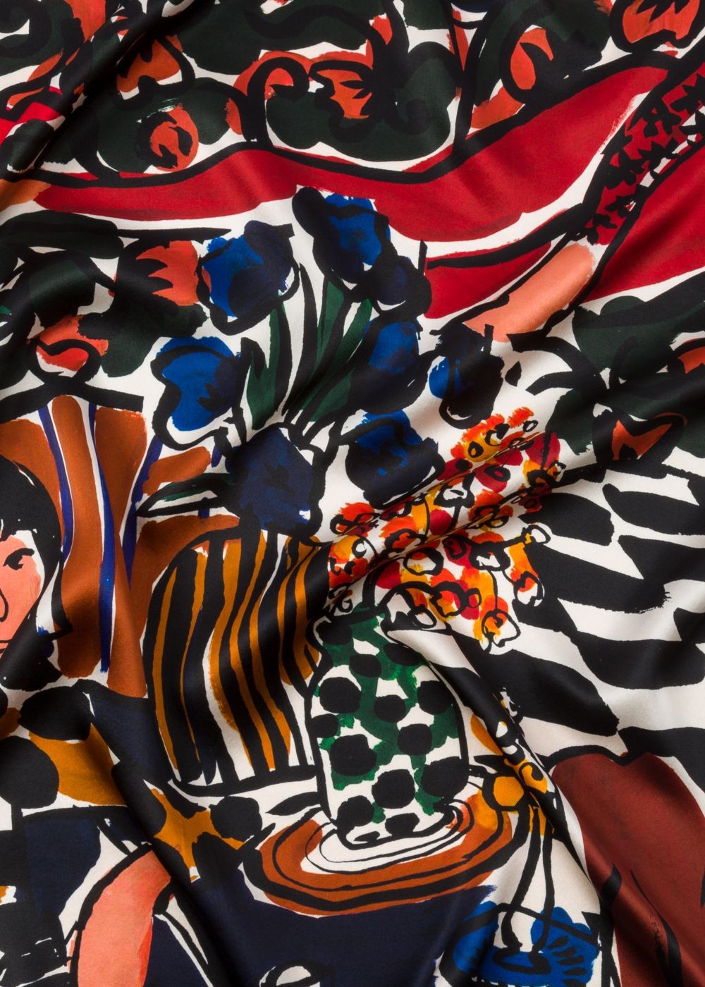 Paul Smith Women's Multi-Coloured 'villa Collage' Print Silk Square Scarf
