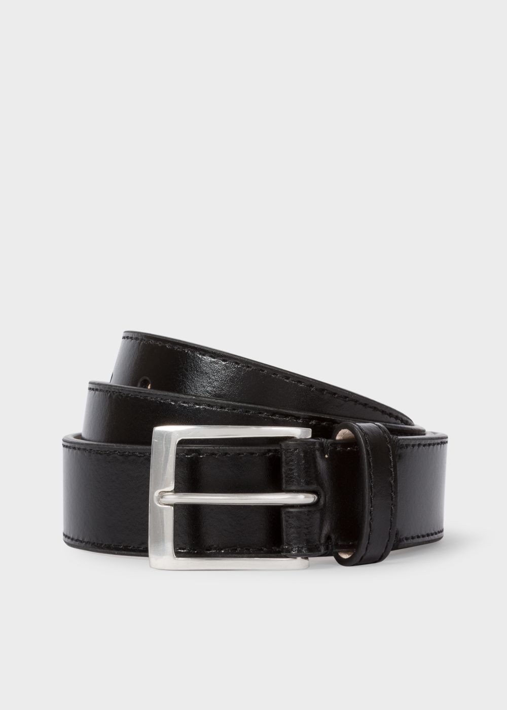 Paul Smith Mens's Black Leather Belt With 'naked Women' Interior Print