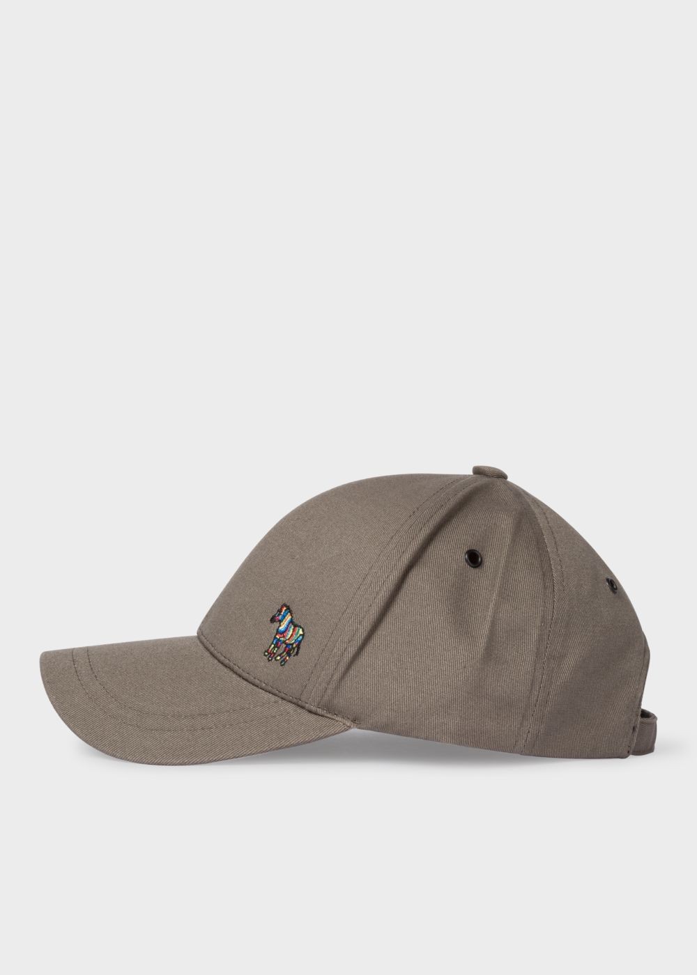 Paul Smith Men's Grey Cotton Zebra Logo Baseball Caps