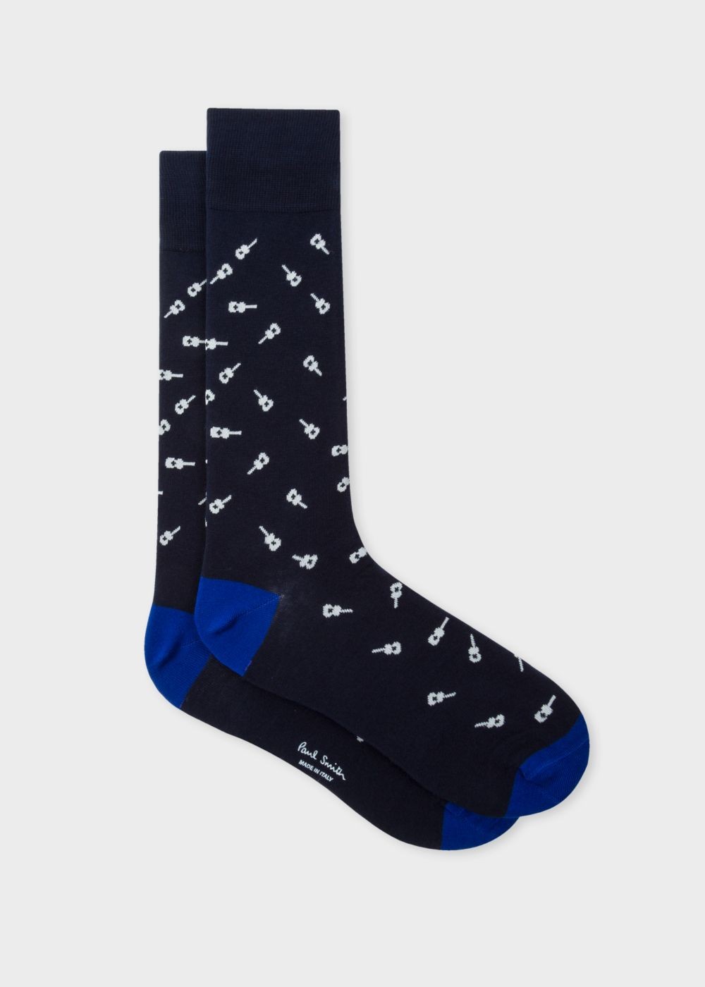 Paul Smith Men's Navy Guitar Pattern Socks