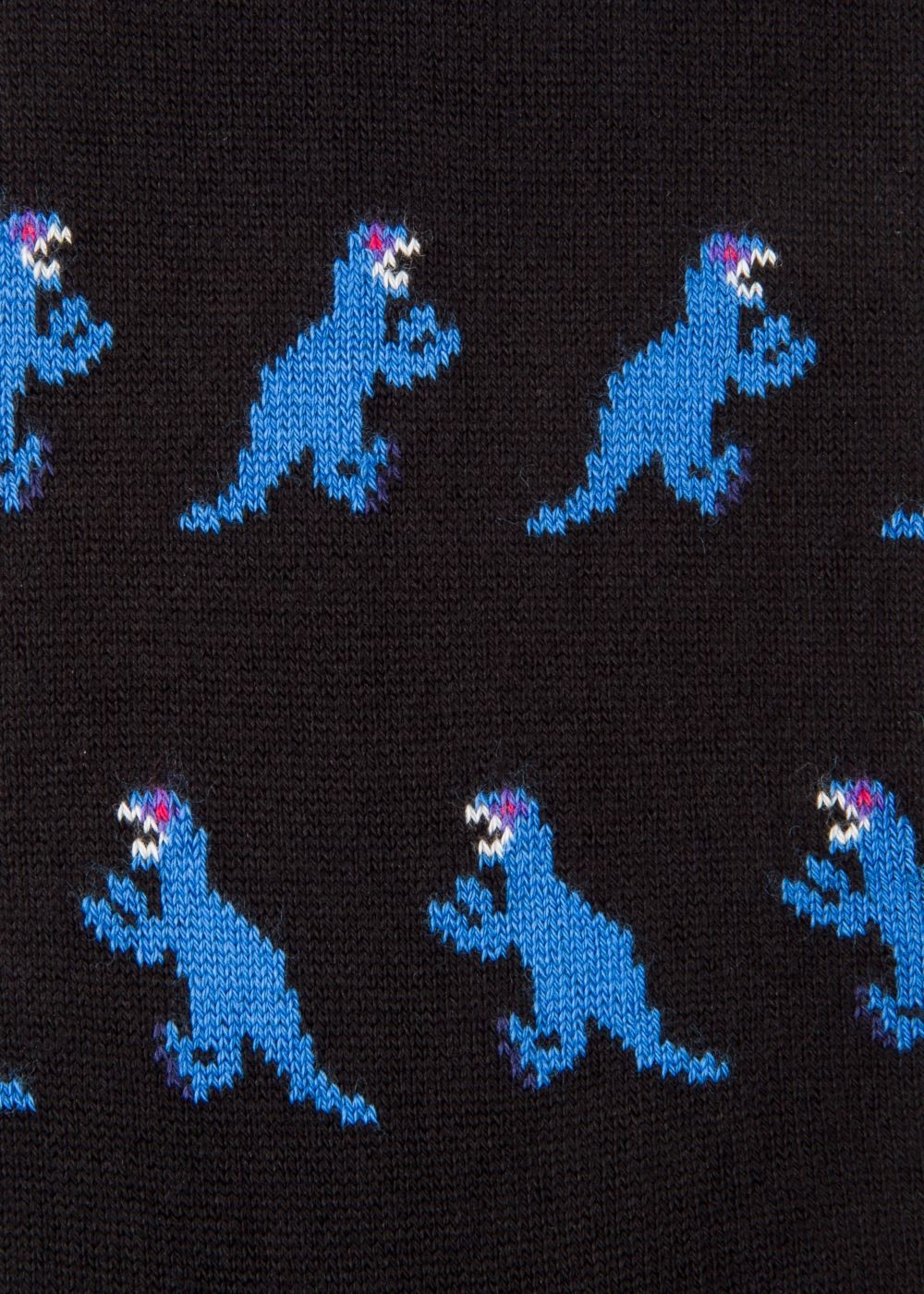 Paul Smith Men's Black Small 'dino' Motif Socks