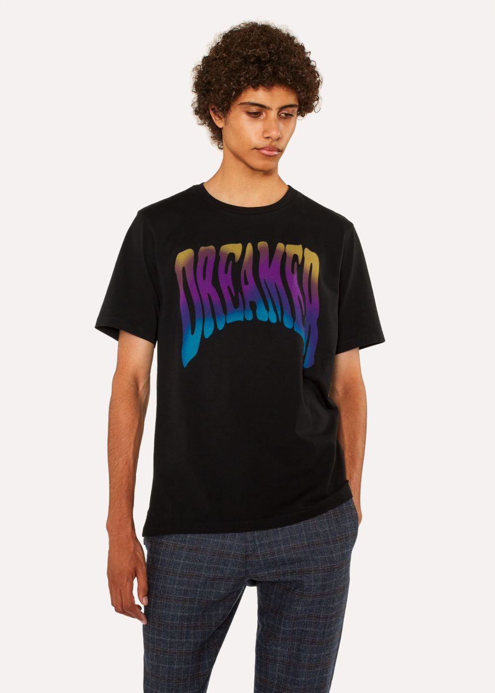 Paul Smith Men's Slim-Fit Black 'dreamer' Print Tshirt