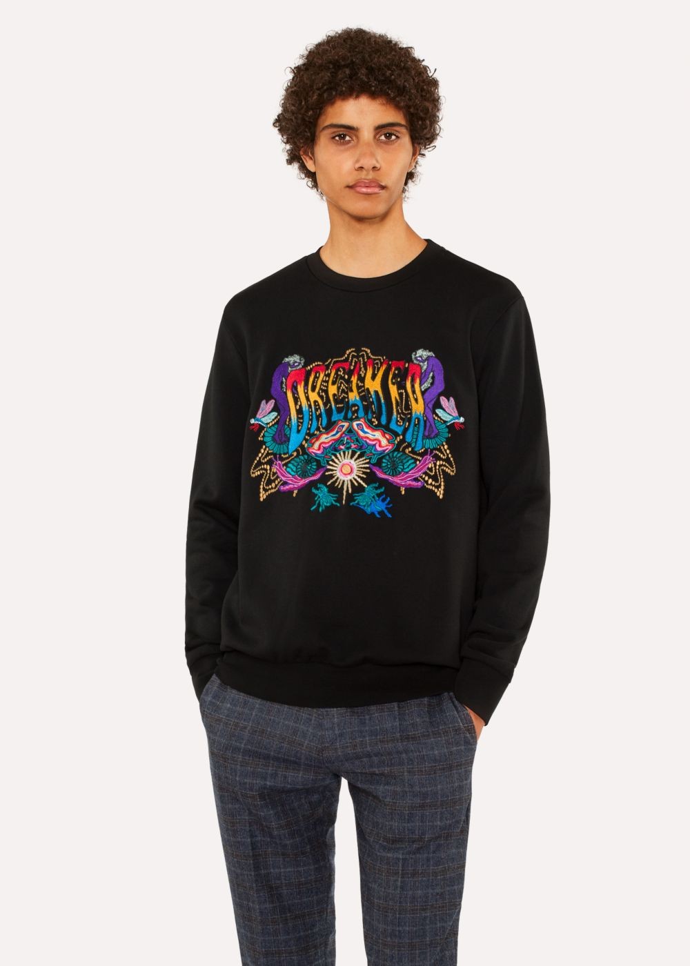 Paul Smith Men's Black 'dreamer' Embroidered Sweatshirt