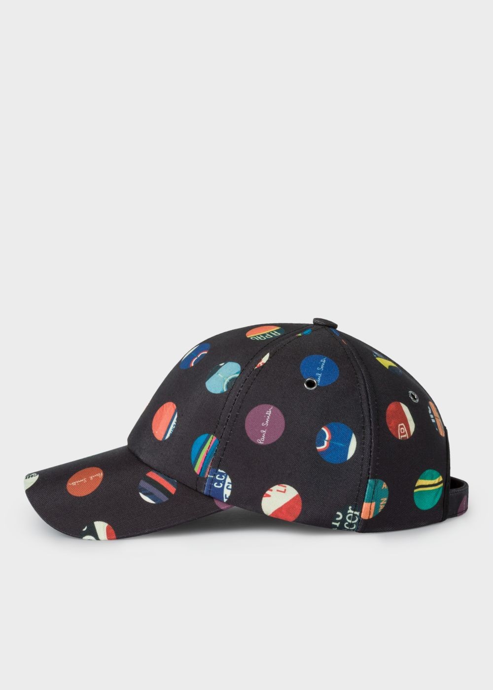 Paul Smith Men's Black 'cycle Dot' Print Baseball Caps