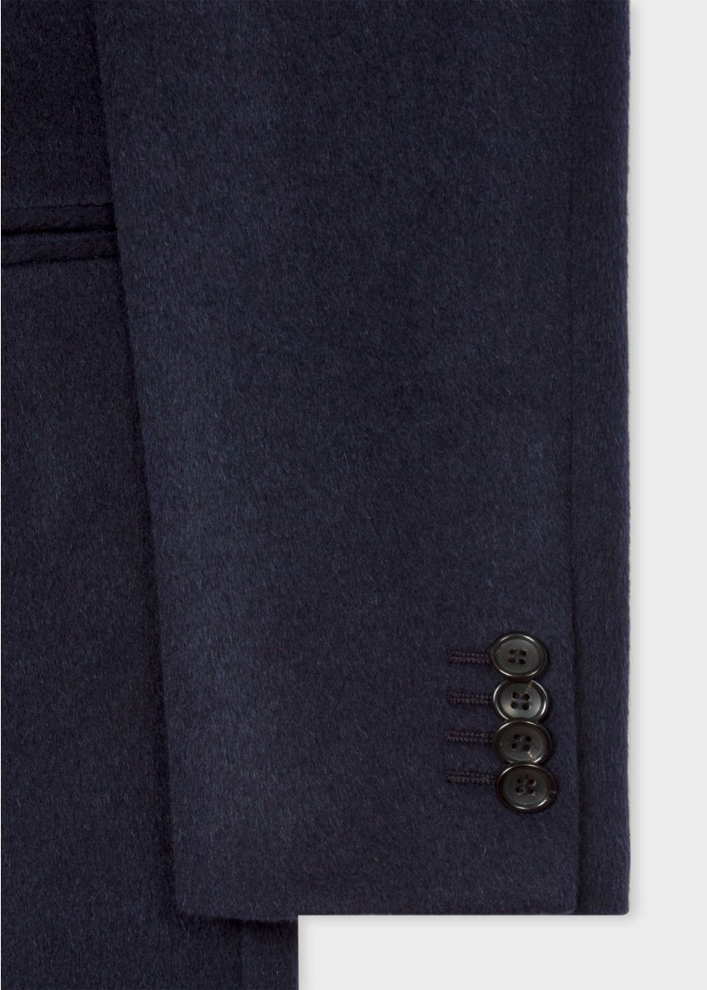 Paul Smith Mens's Dark Navy Alpaca-Wool Blend Overcoat