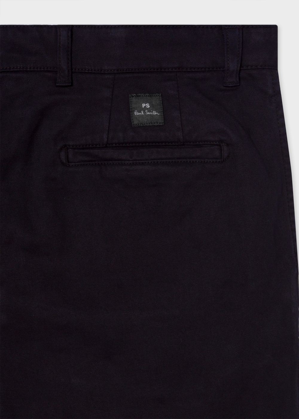 Paul Smith Mens's Mid-Fit Dark Navy Stretch-Cotton Chinos Clothing