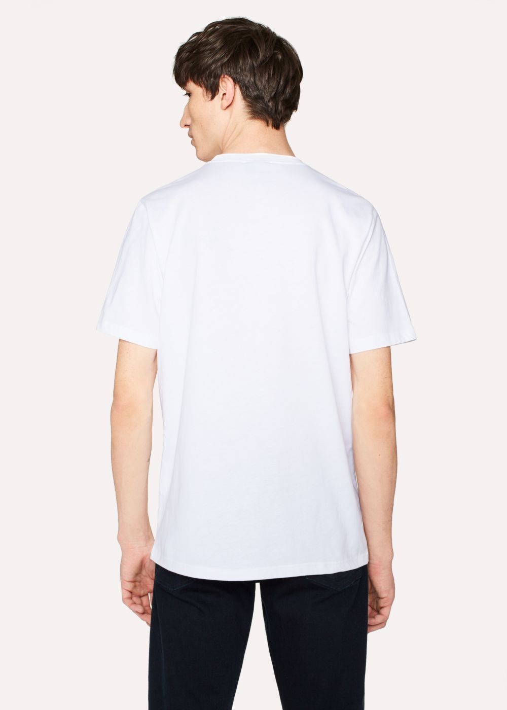 Paul Smith Men's White Large-Scale 'dino' Print Cotton Tee