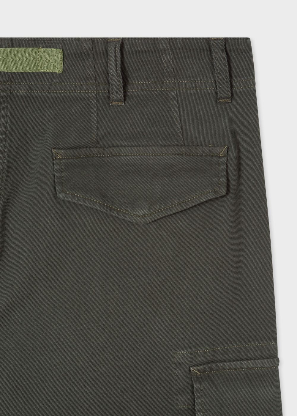 Paul Smith Men's Regular-Fit Dark Green Stretch-Cotton Pocket Pants