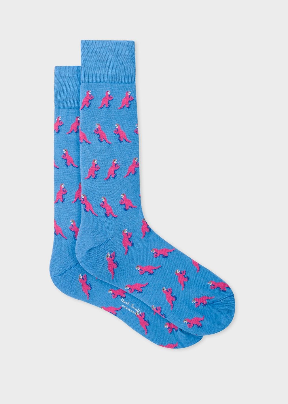 Paul Smith Mens's Blue Small 'dino' Motif Socks