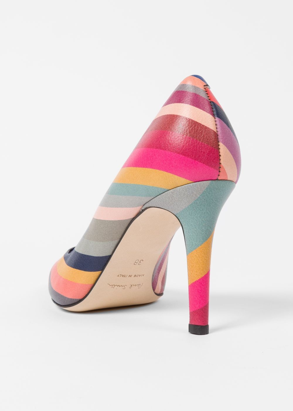 Paul Smith Womens's 'swirl' Leather 'blanche' Heels