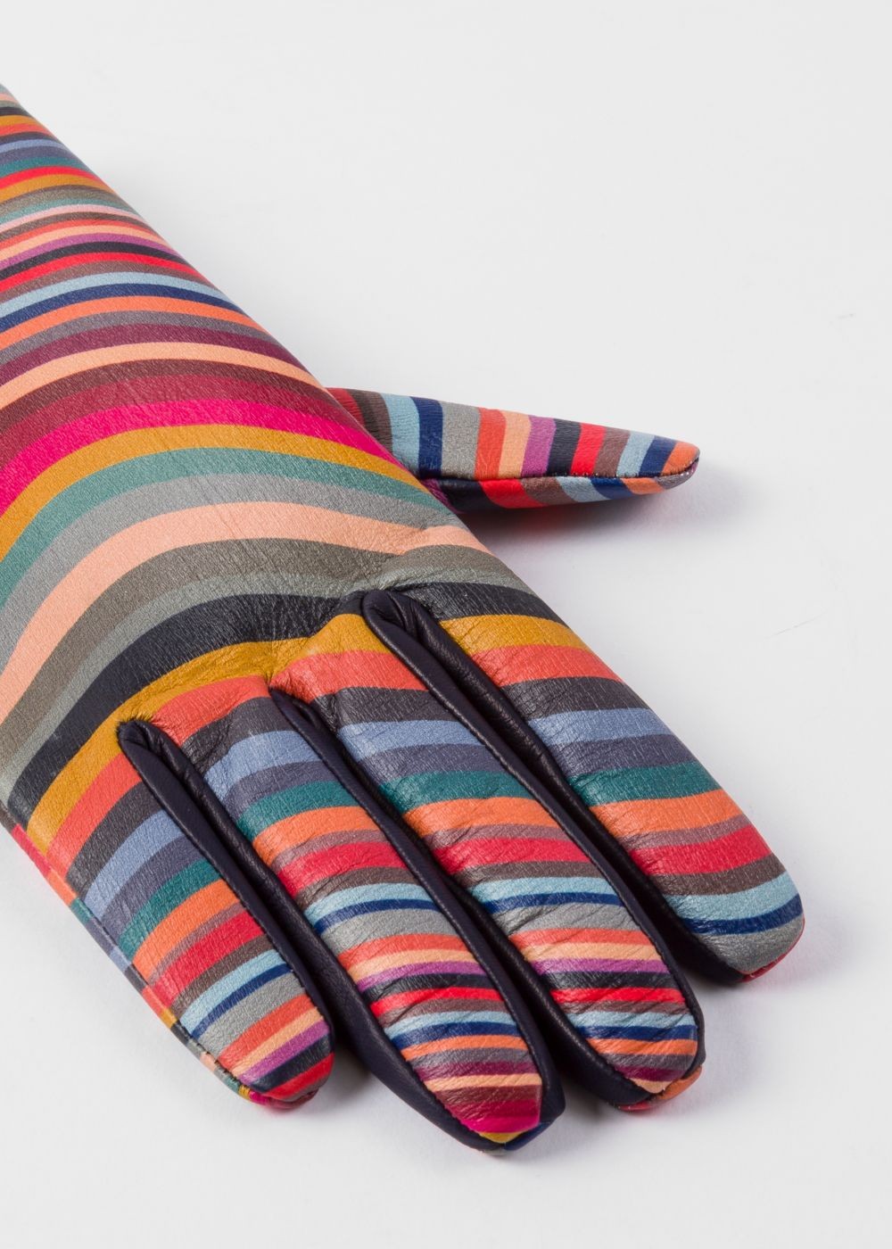 Paul Smith Women's 'swirl' Print Leather Gloves