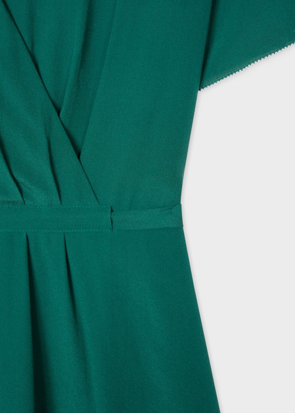 Paul Smith Women's Dark Green Wrap Silk Dress