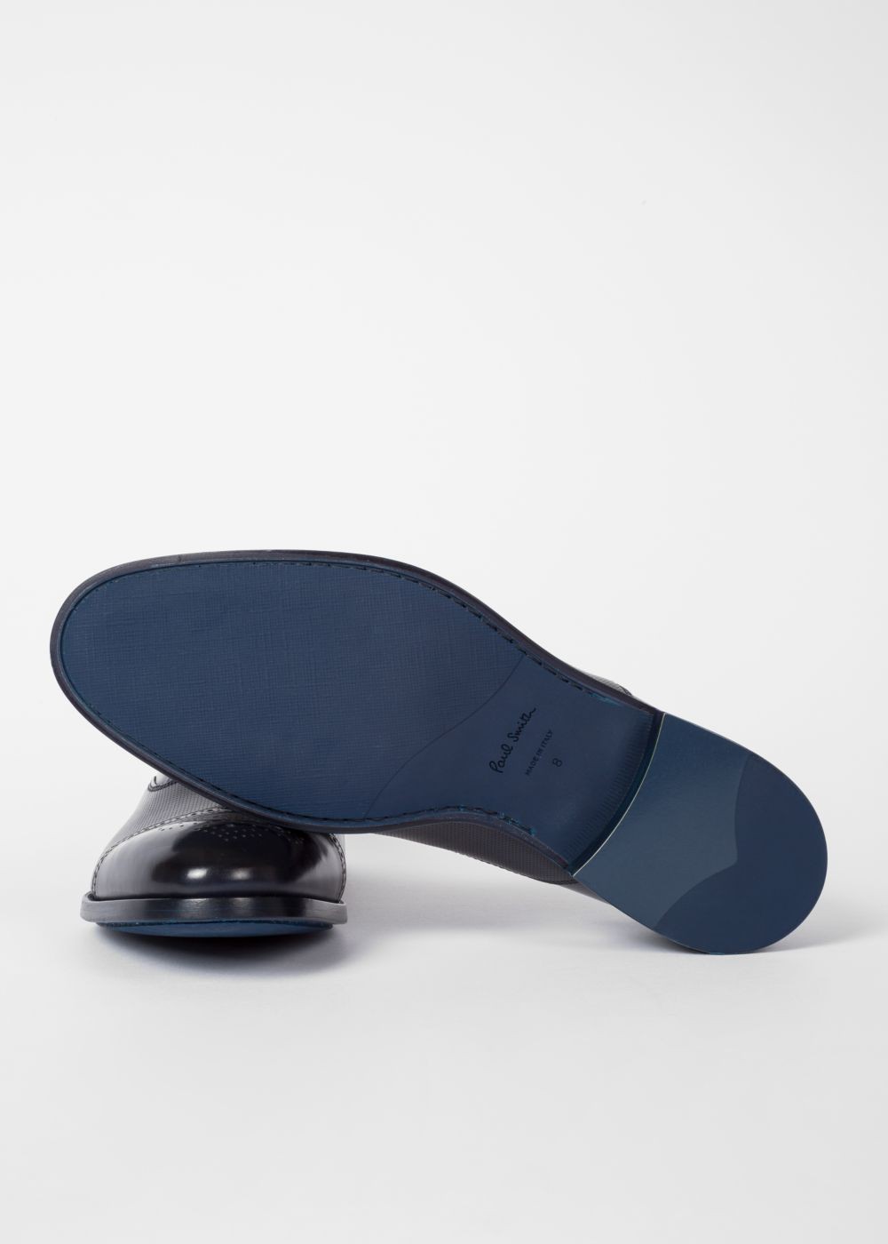 Paul Smith Mens's Dark Navy Calf Leather 'bertin' Brogues Sneaker