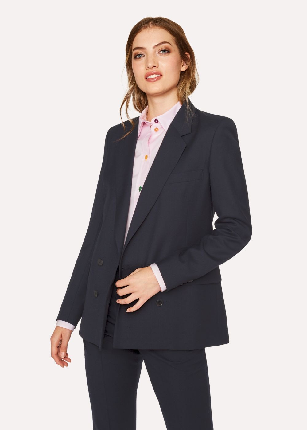 Paul Smith A Suit To Travel In - Womens's Dark Navy Wool Double-Breasted Suit
