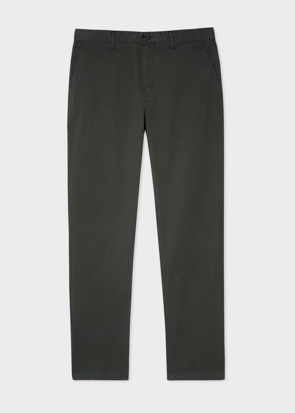 Paul Smith Mens's Tapered-Fit Dark Green Stretch Pima-Cotton Chinos Clothing
