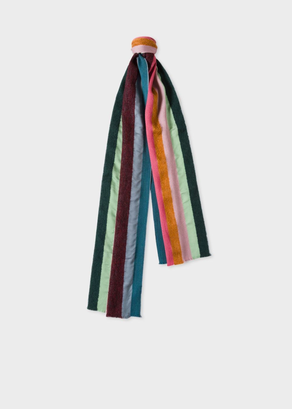 Paul Smith Mens's Textured 'artist Stripe' Silk-Blend Scarf