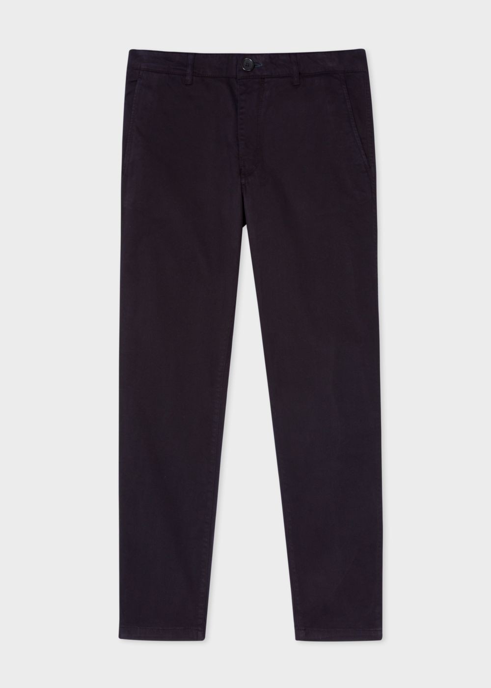 Paul Smith Mens's Mid-Fit Dark Navy Stretch-Cotton Chinos Clothing