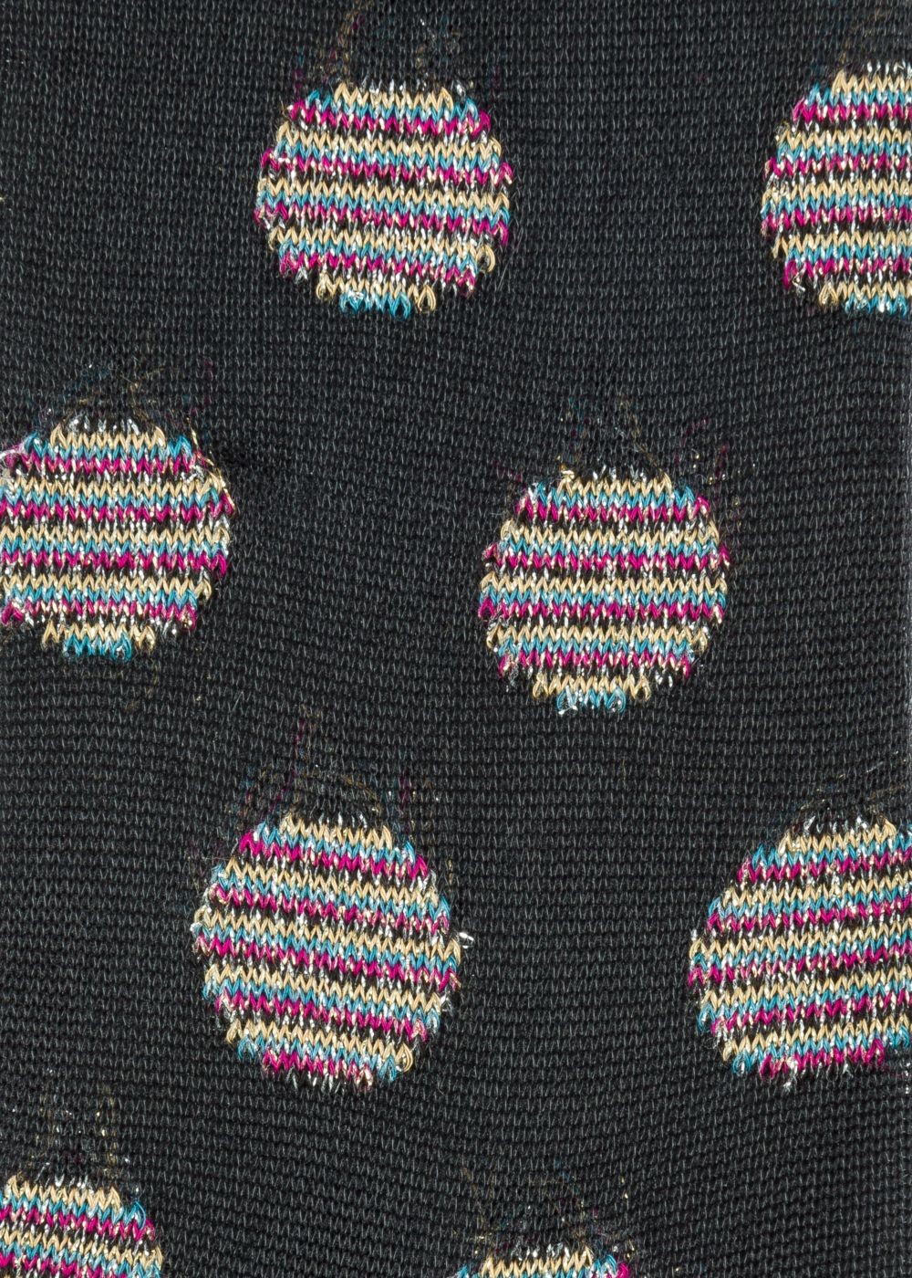 Paul Smith Women's Black Stripe-Polka Dot Semi-Sheer Socks