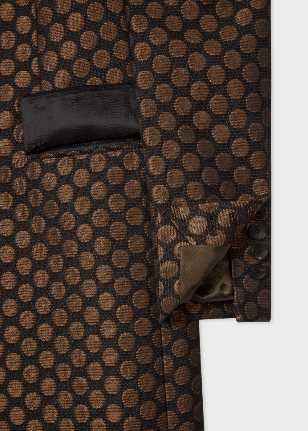 Paul Smith Women's Gold Polka Dot Jacquard Cotton-Blend Epsom Jackets