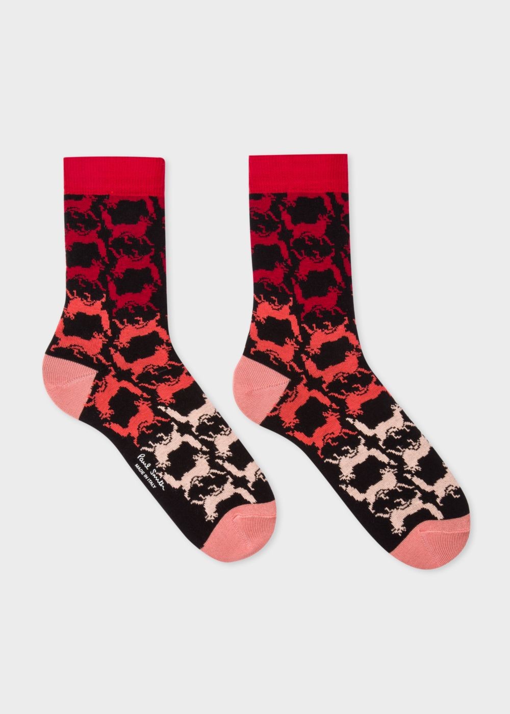 Paul Smith Women's Red 'fox' Motif Socks