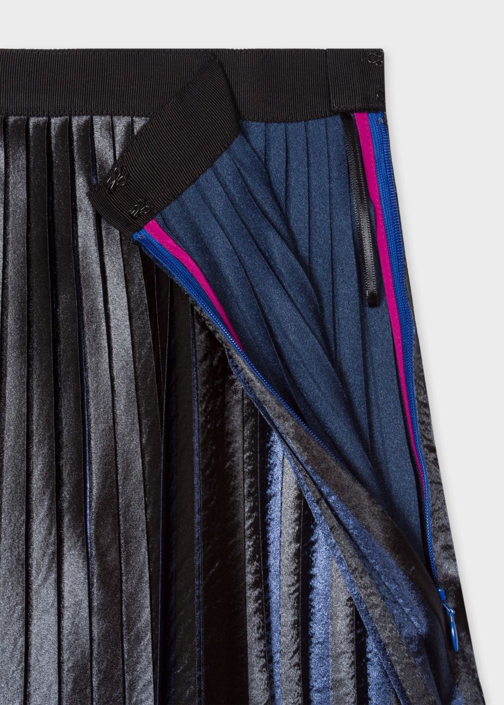 Paul Smith Womens's Navy Ombre Pleated Skirt