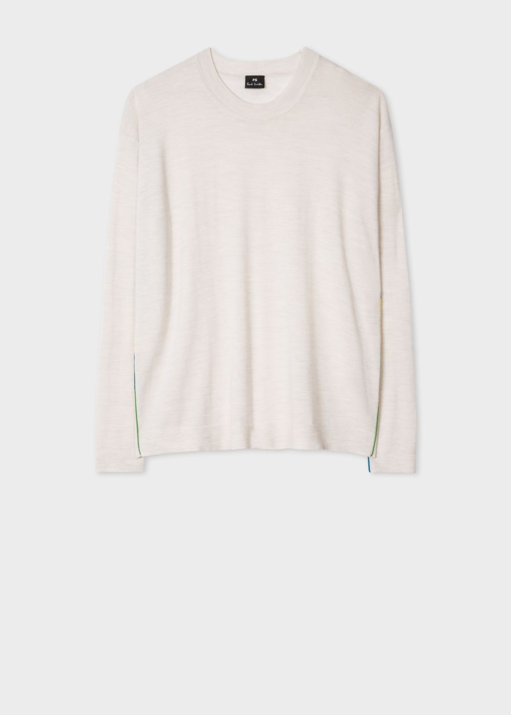Paul Smith Women's Ivory Wool Sweater With Multi-Coloured Piping