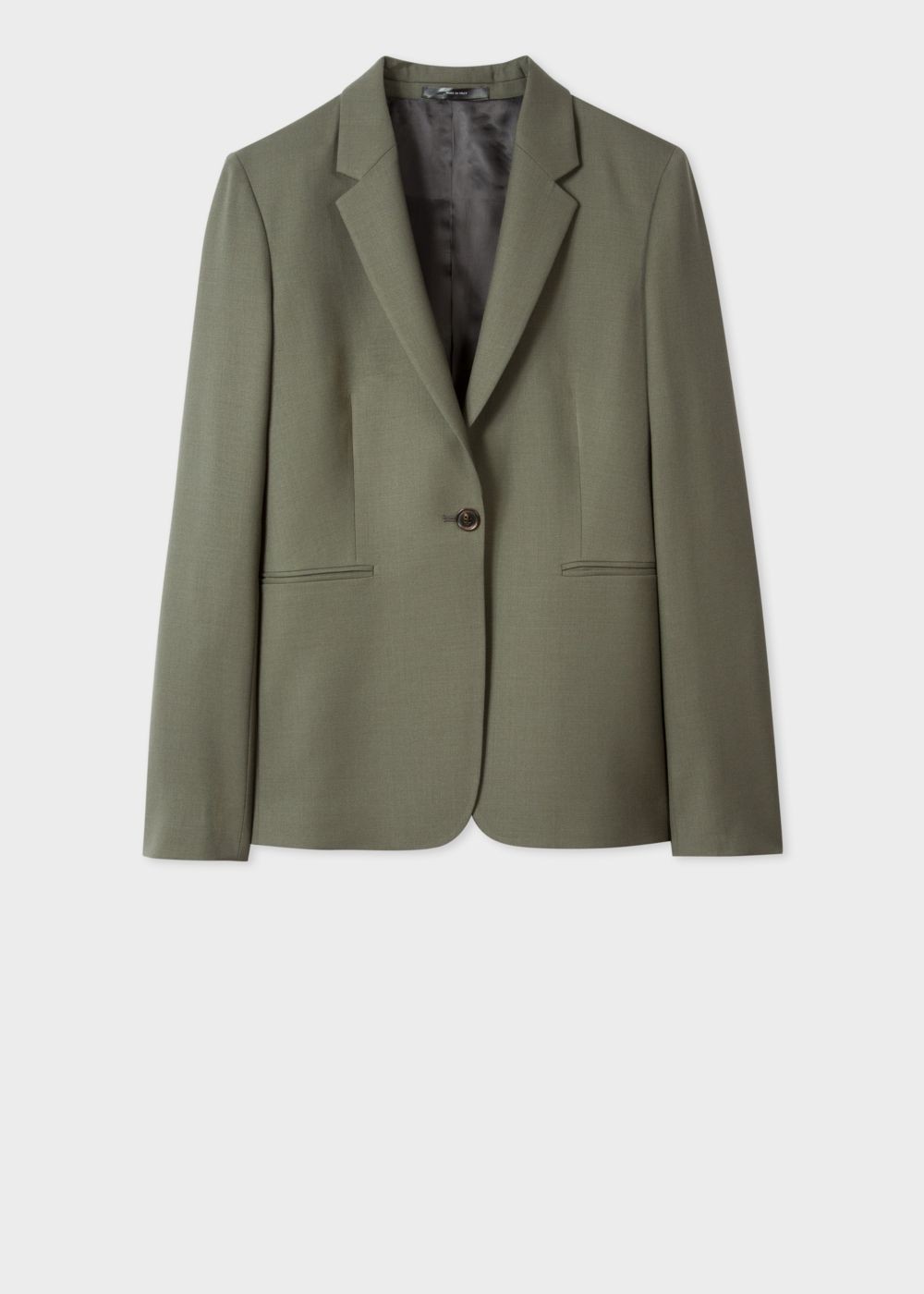 Paul Smith A Suit To Travel In - Womens's Olive Green One-Button Wool Blazer