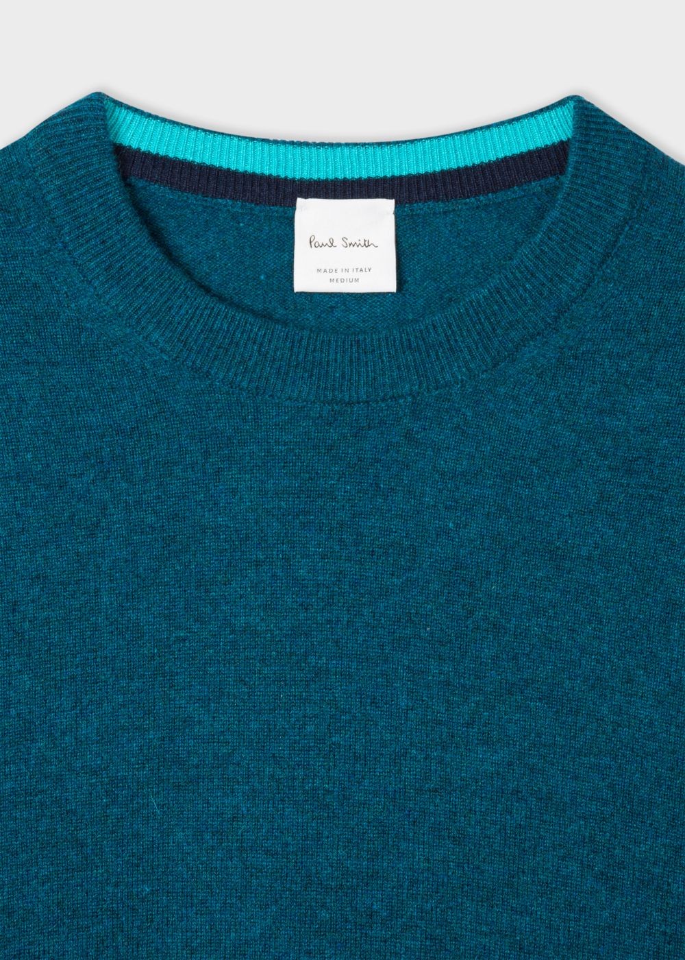 Paul Smith Men's Teal Cashmere Crew Neck Sweater