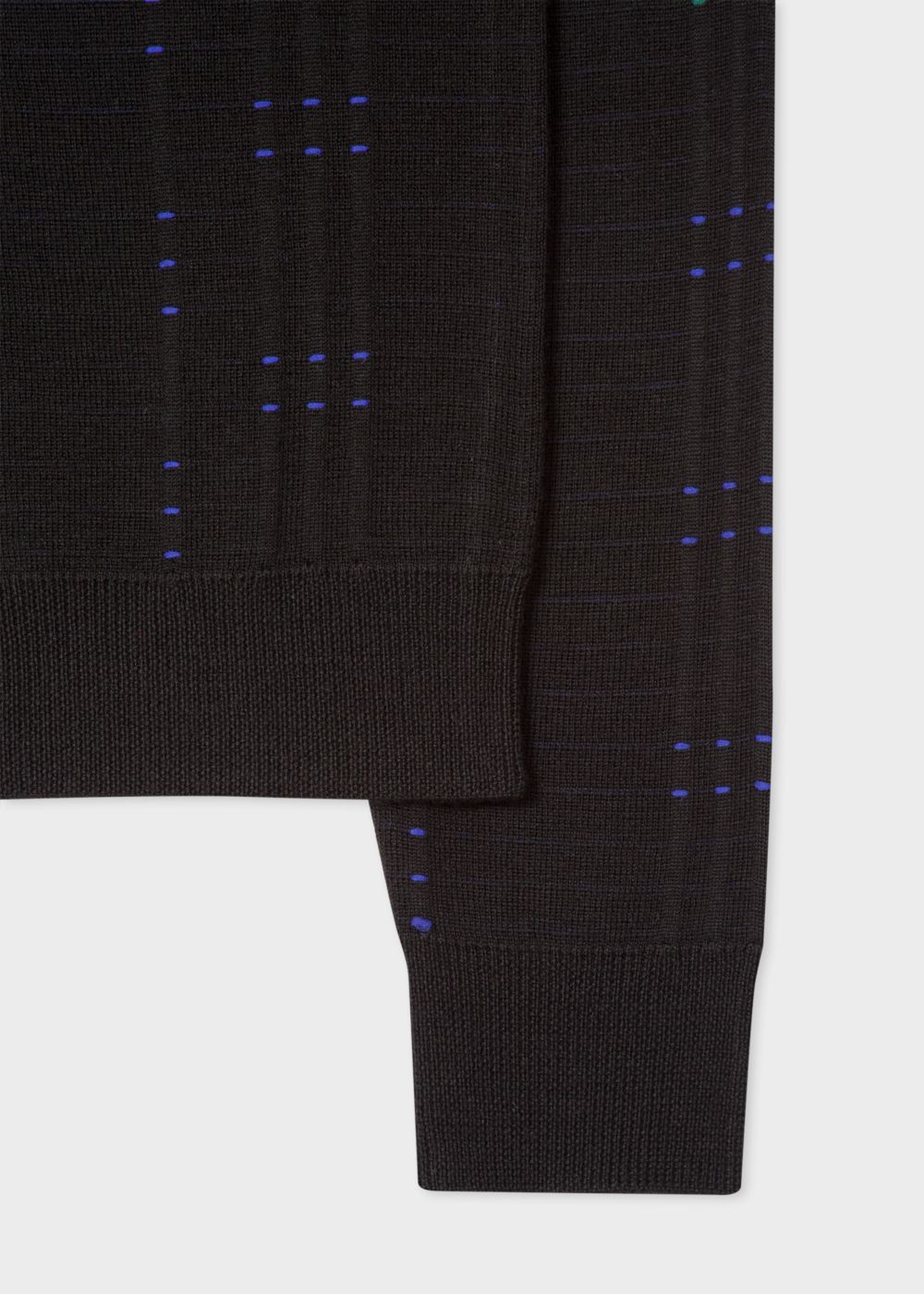 Paul Smith Men's Black Multi-Coloured Stitch Detail Sweater