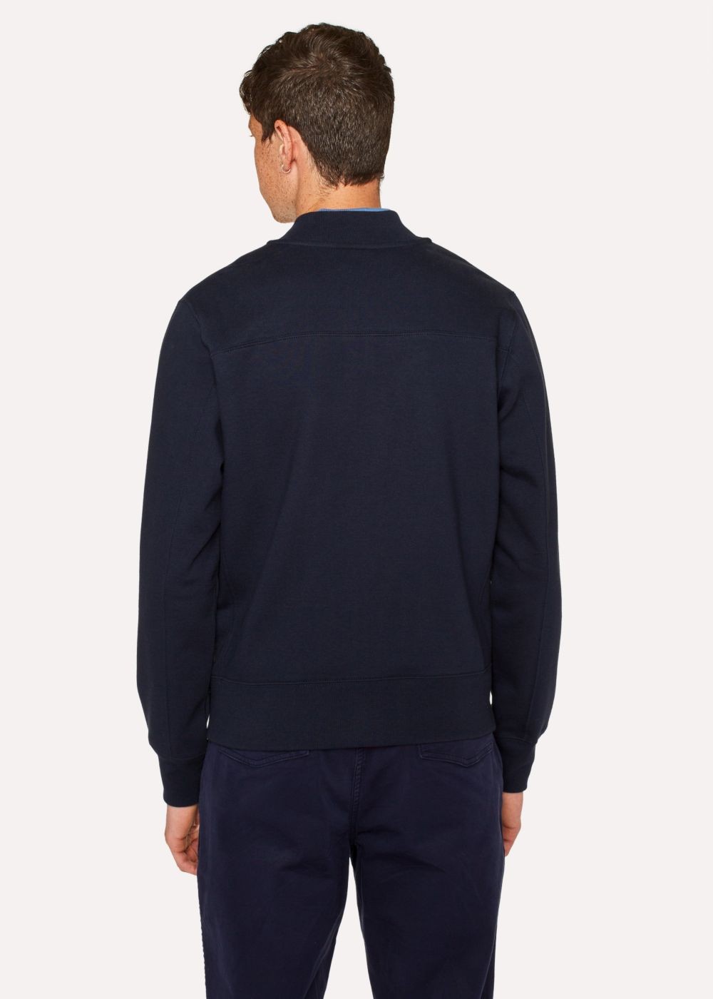 Paul Smith Men's Navy Zebra Logo Cotton Bomber Jacket