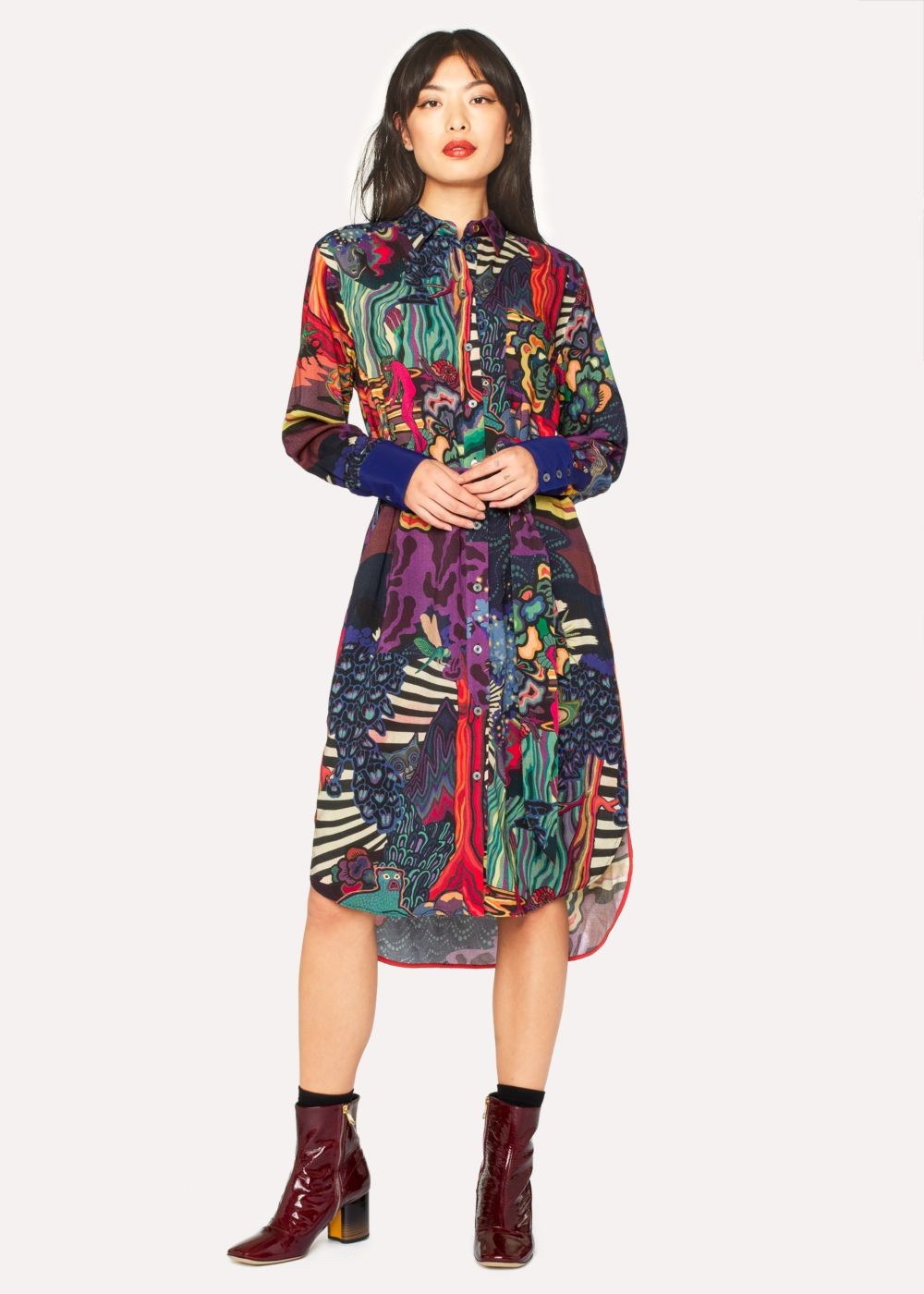 Paul Smith Womens's 'dreamer' Print Wool-Blend Tee Dress