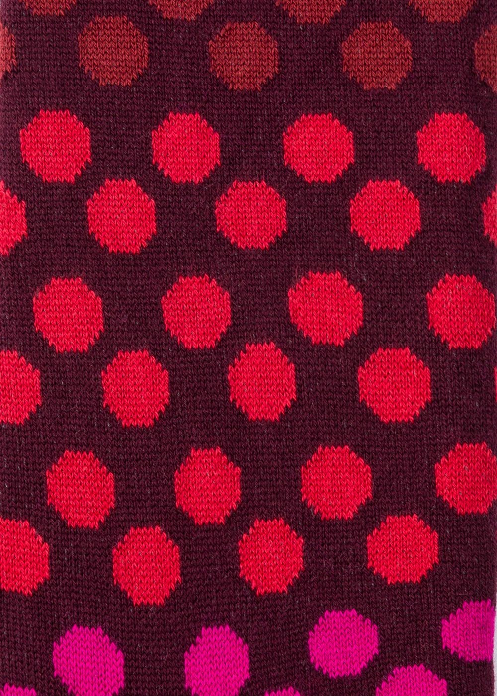 Paul Smith Men's Burgundy Gradient Polka Dot Socks