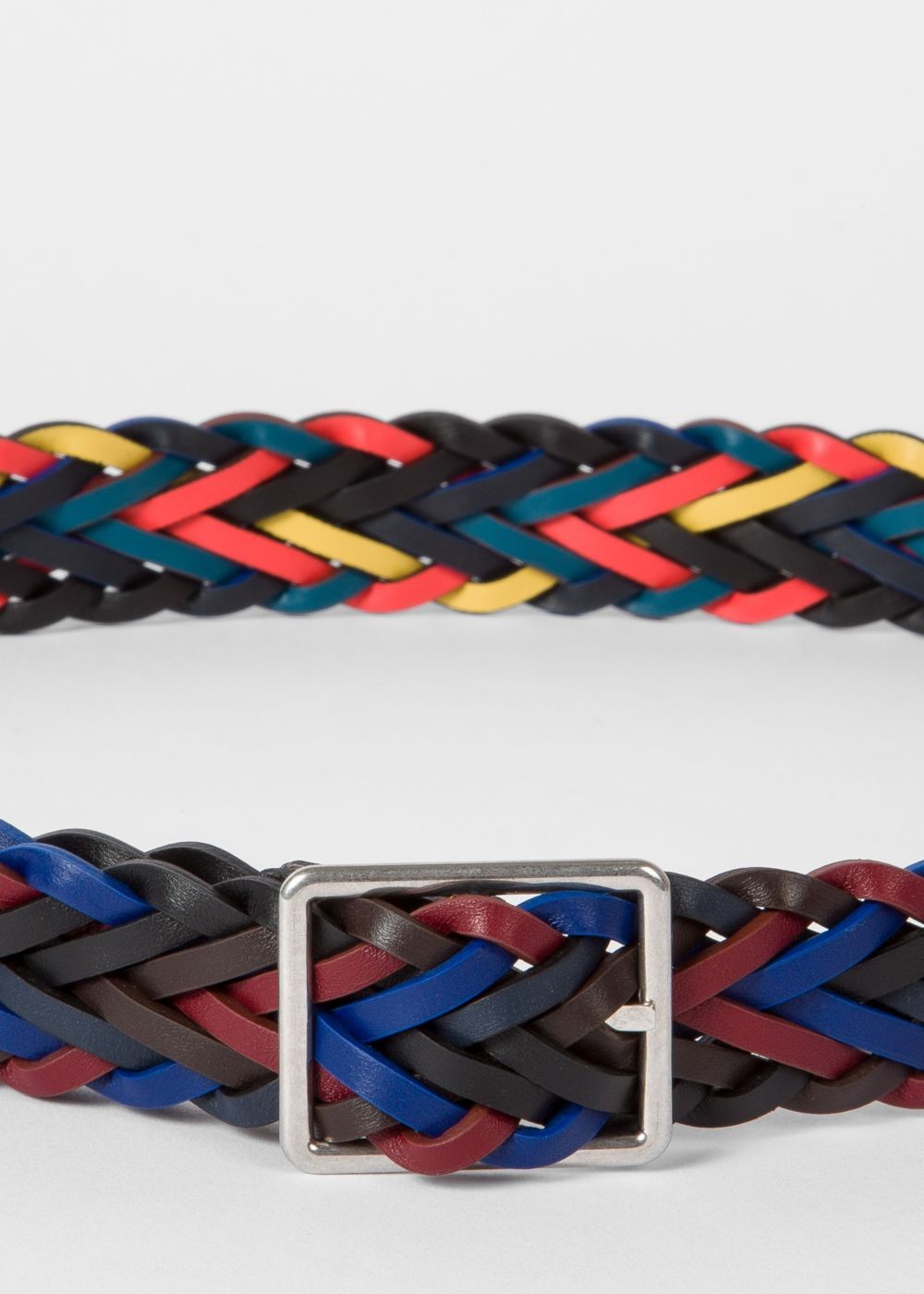 Paul Smith Mens's Reversible Plaited Leather Belt