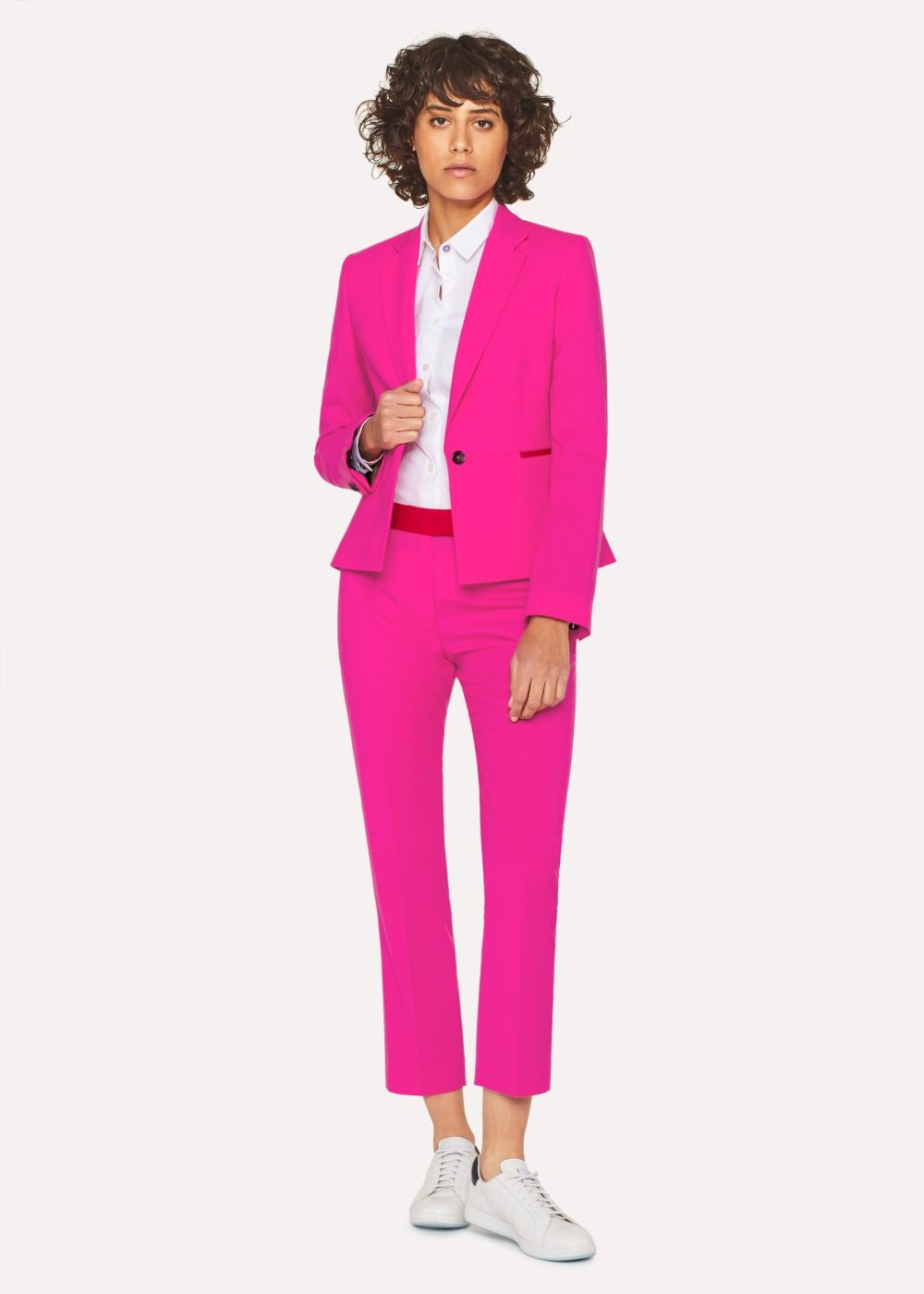 Paul Smith Womens's Fuchsia Wool-Hopsack Blazer Clothing