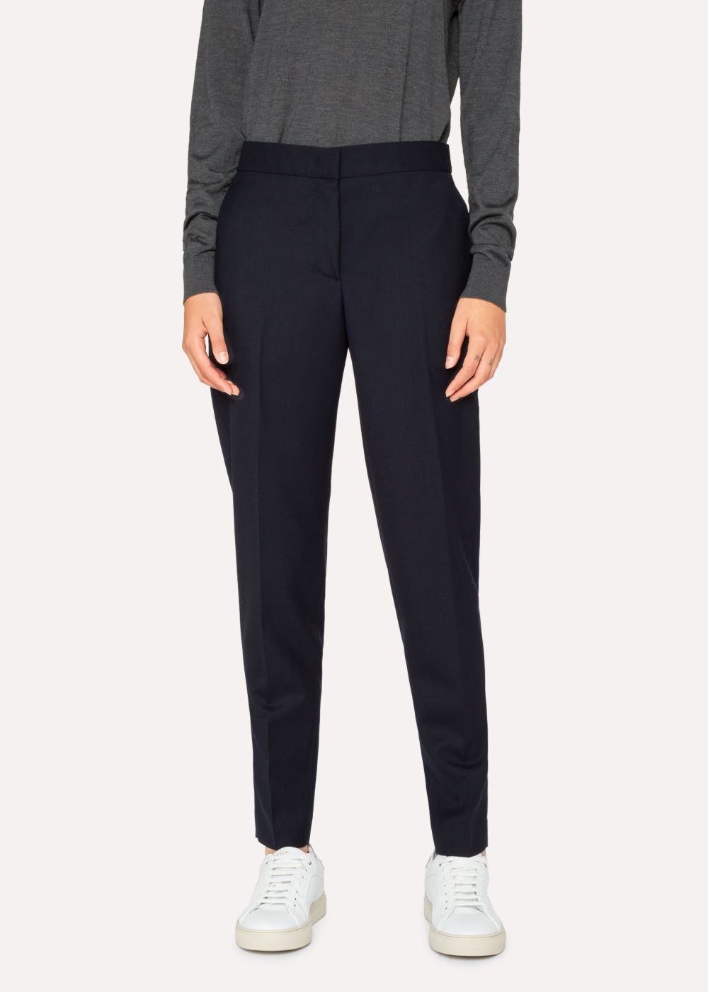 Paul Smith A Suit To Travel In - Womens's Classic-Fit Dark Navy Wool Pants