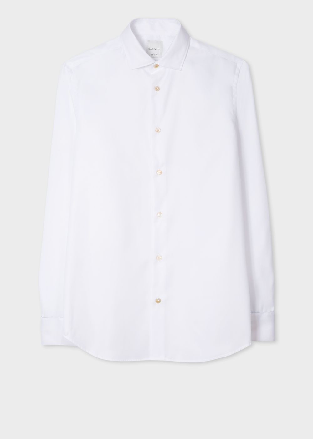 Paul Smith Men's Tailored-Fit White 'artist Stripe' Double-Cuff Tshirts