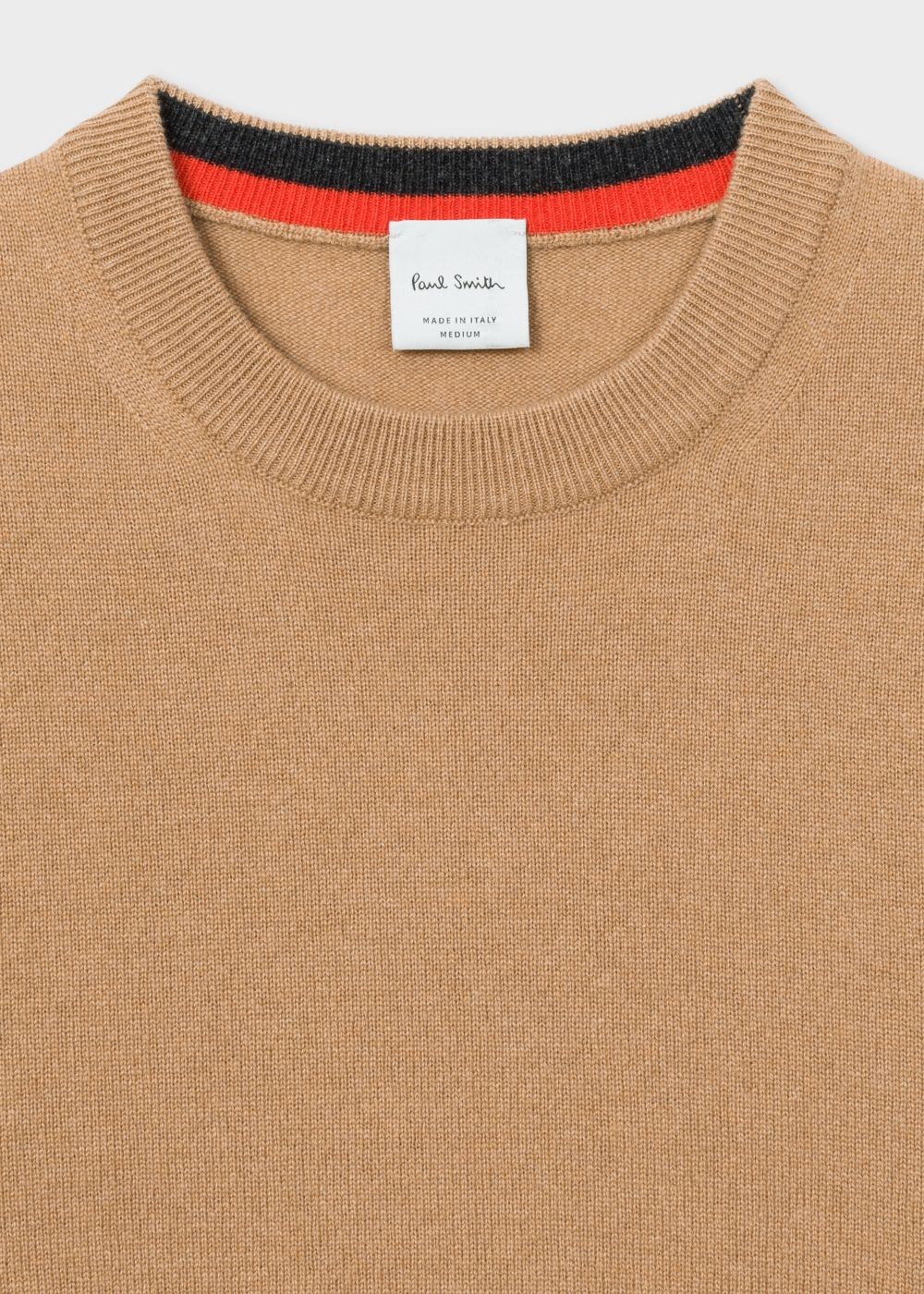 Paul Smith Men's Camel Cashmere Crew Neck Sweater